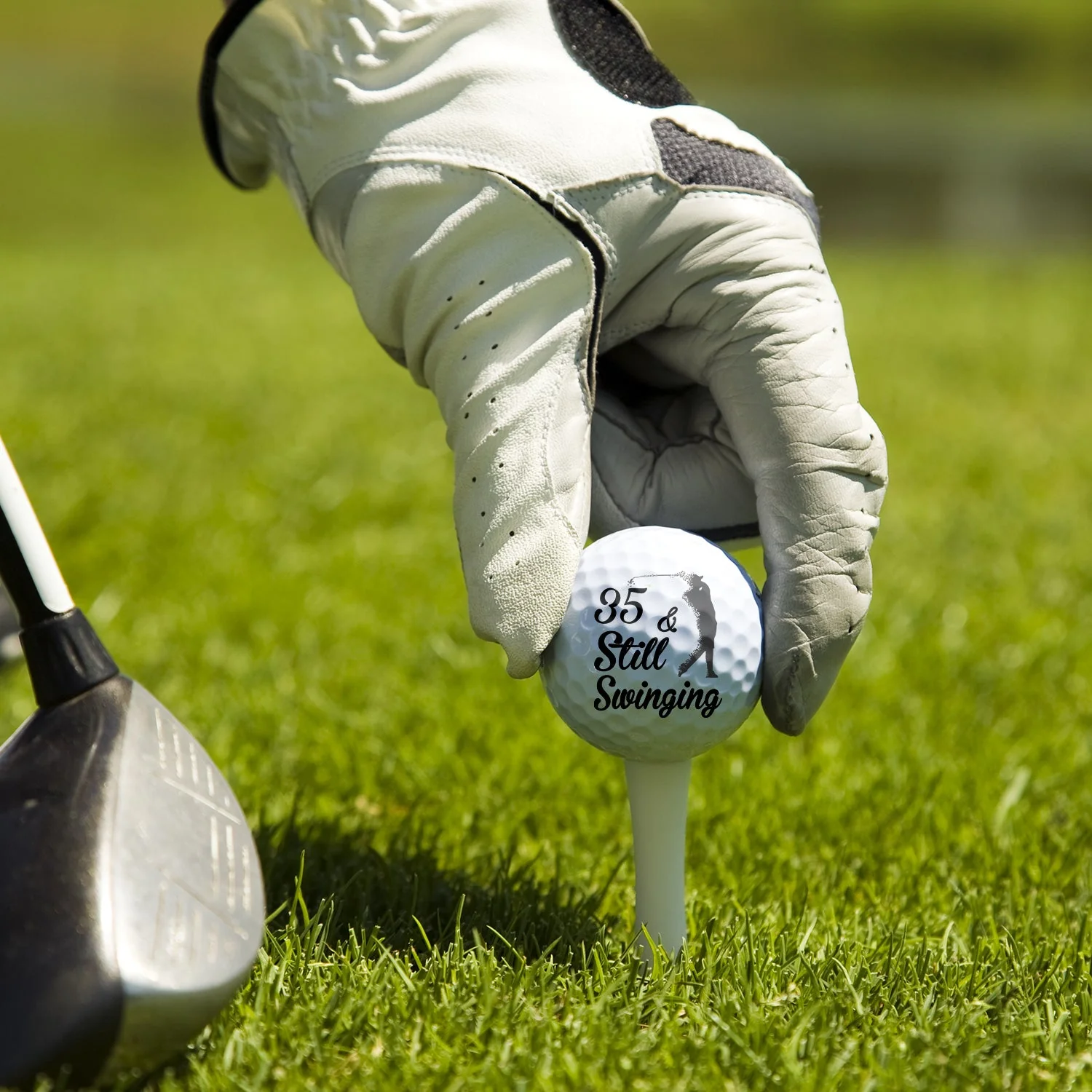 Custom Photo Still Swinging - Gift For Dad, Father, Grandpa, Golfer, Golf Lover - Personalized Golf Ball - Image 6
